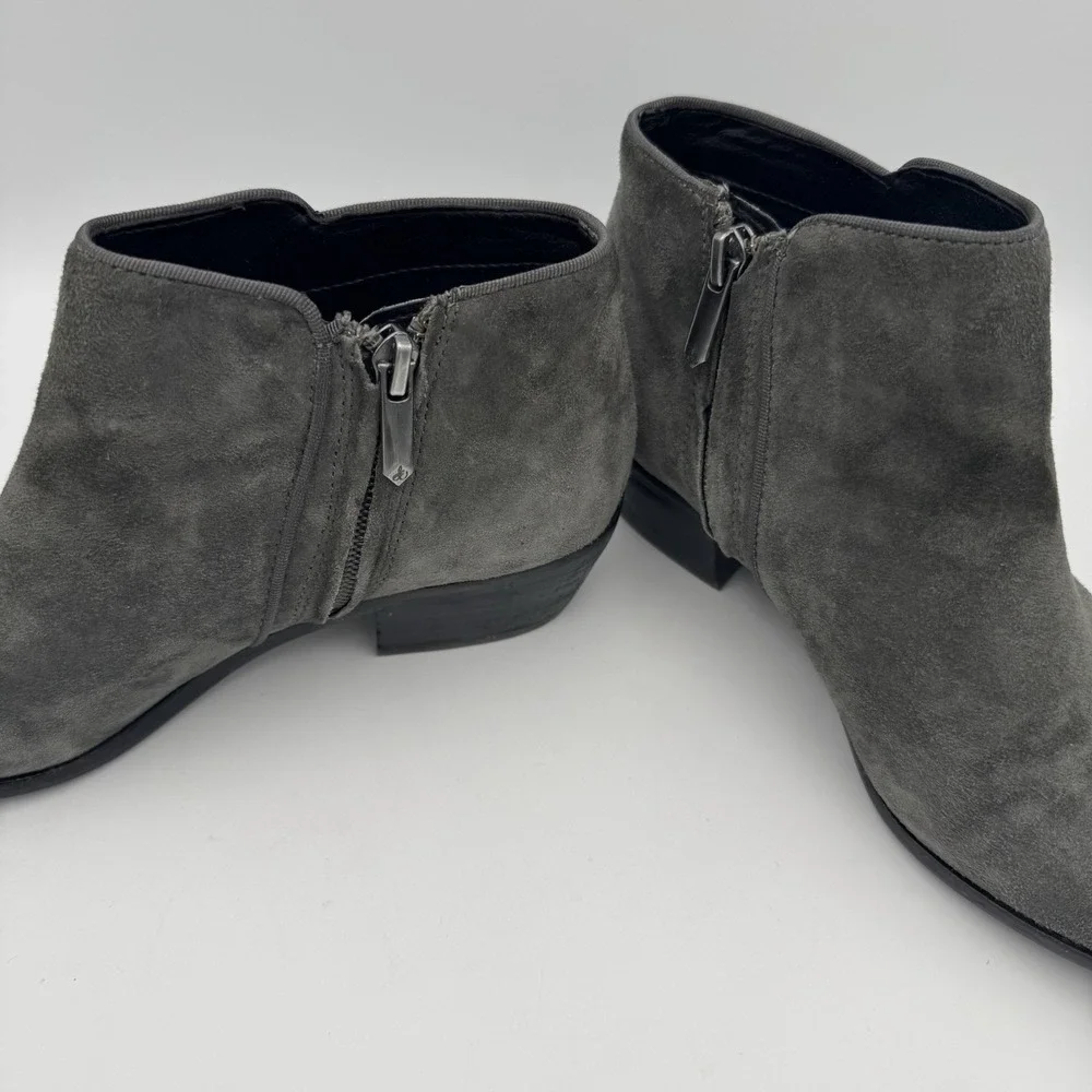 Sam Edelman Shoes Women's 6.5M Gray Petty‎ Ankle Boots Suede Side Zipper